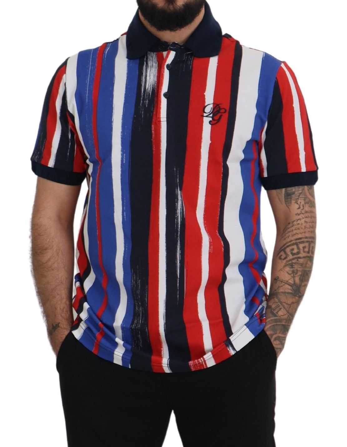 Dolce & Gabbana Multicolor Cotton Polo T-Shirt