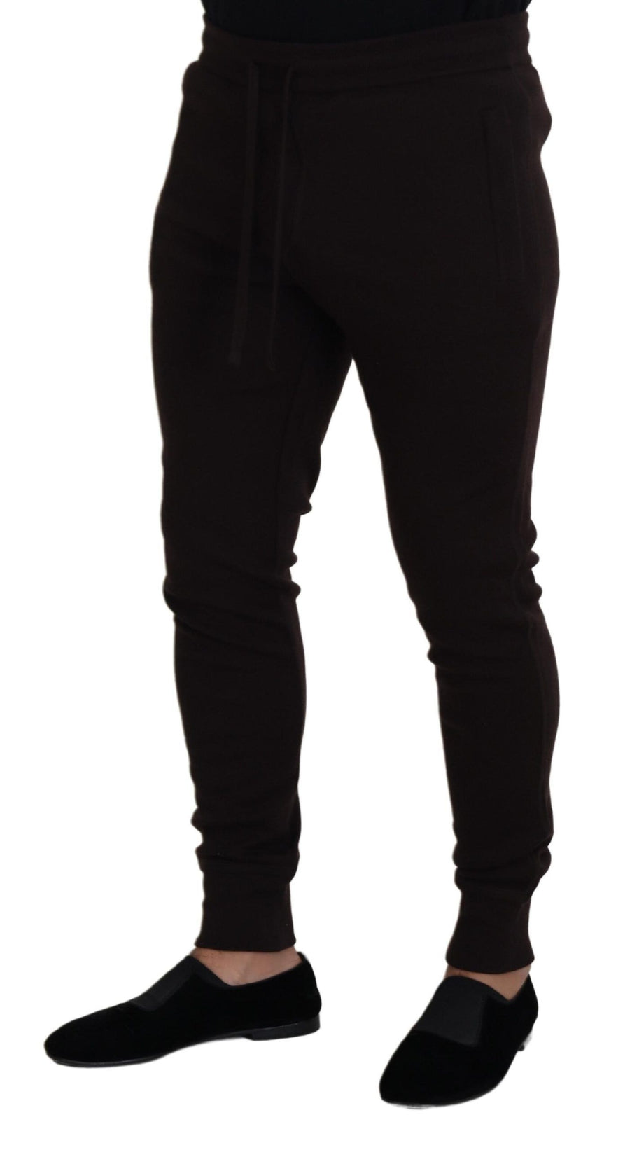 Dolce & Gabbana Brown Cashmere Trousers Drawstring Harem Pants