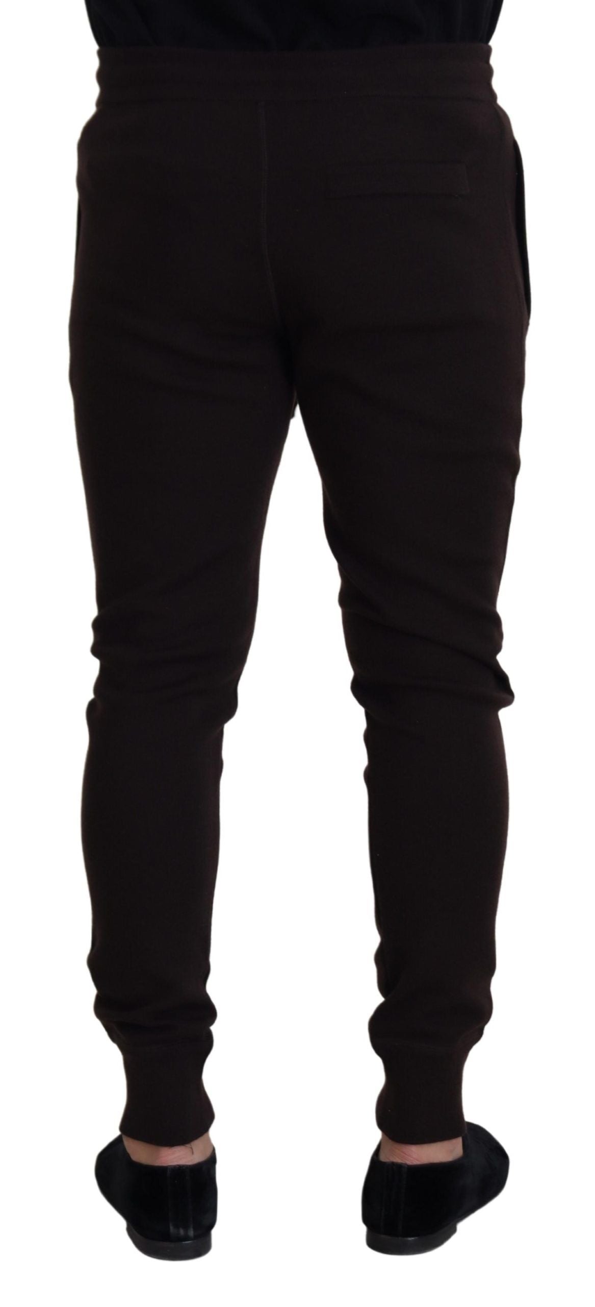 Dolce & Gabbana Brown Cashmere Trousers Drawstring Harem Pants