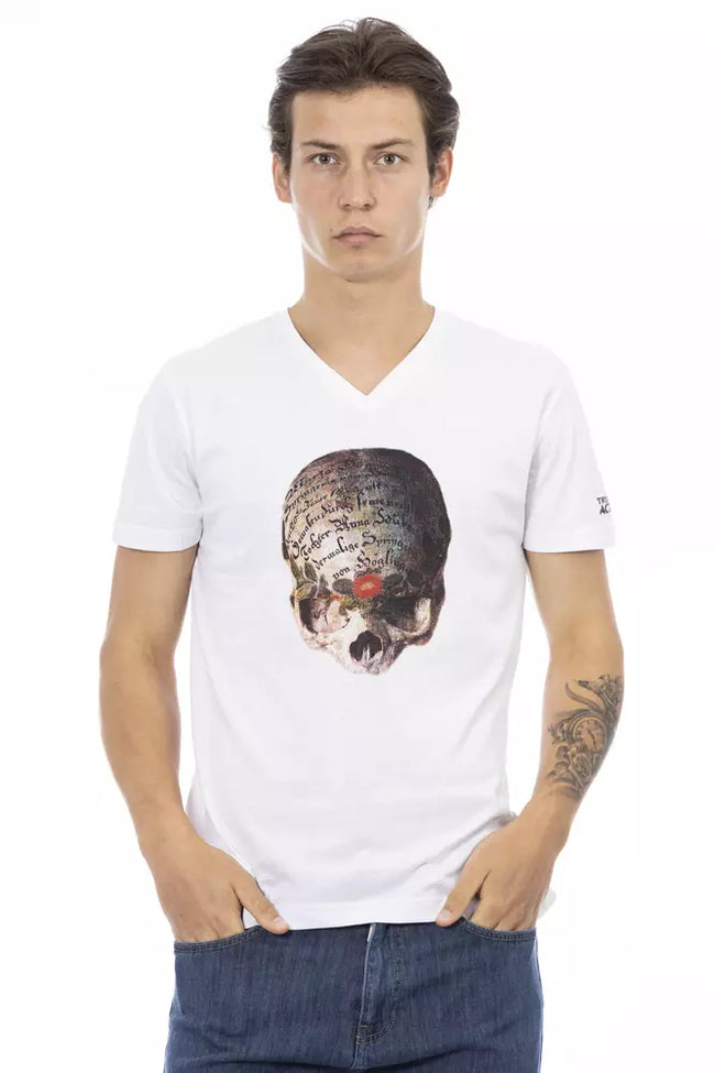 Trussardi Action Weißes Herren-T-Shirt aus Baumwolle