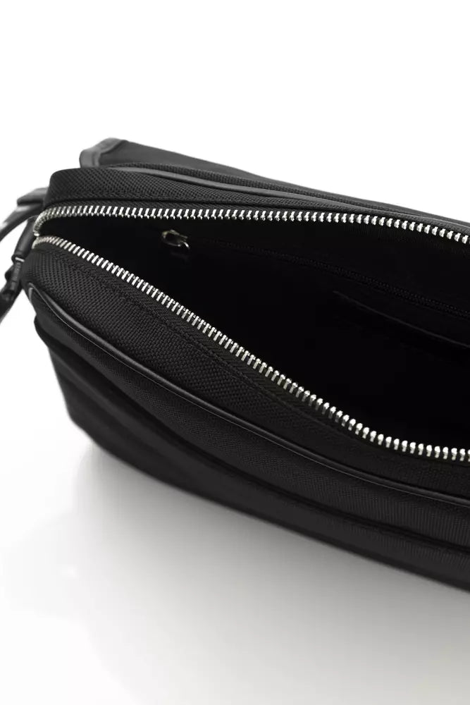 Cerruti 1881 Schwarze Nylon-Umhängetasche für Damen