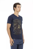Trussardi Action Herren-T-Shirt aus blauer Baumwolle