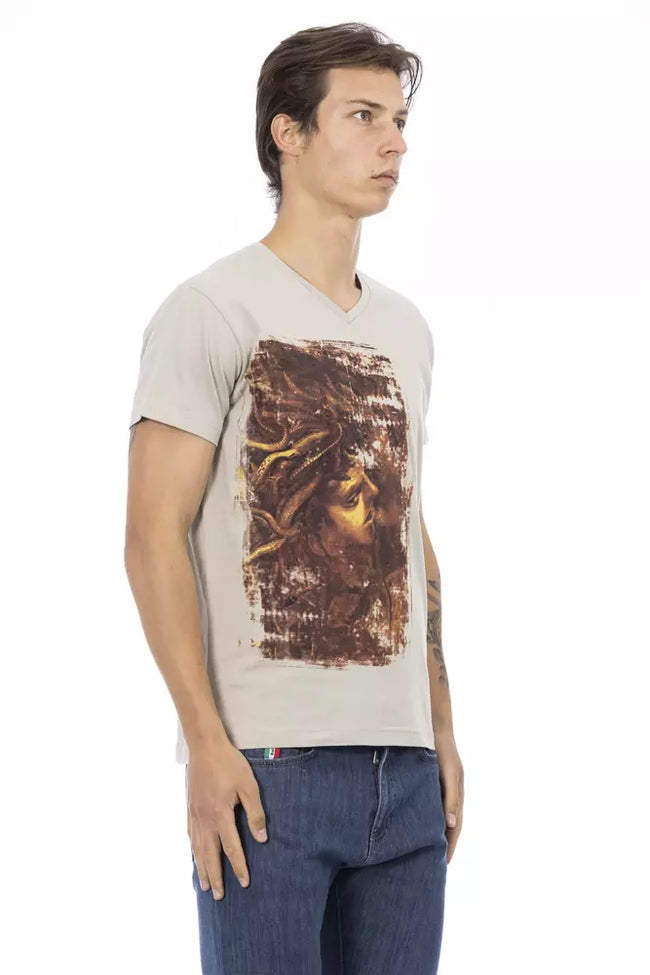 Trussardi Action Herren Baumwoll-T-Shirt Beige