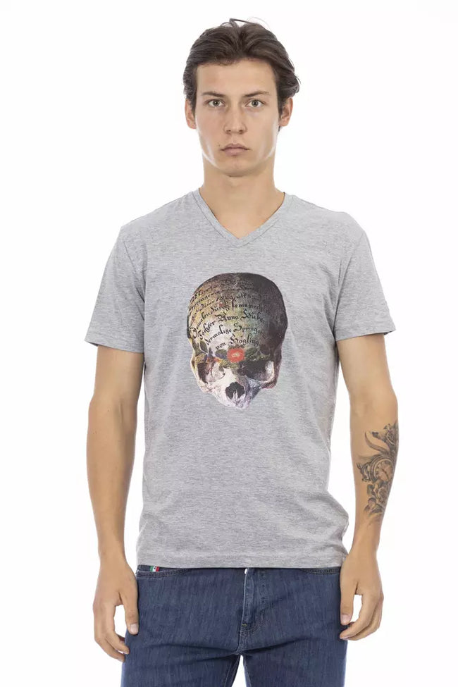 Trussardi Action Herren T-Shirt aus grauer Baumwolle