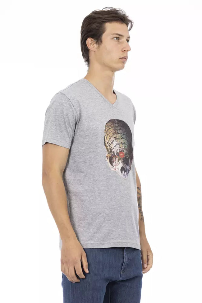 Trussardi Action Herren T-Shirt aus grauer Baumwolle