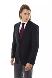 Uominitaliani Schwarzer Wollblazer für Herren
