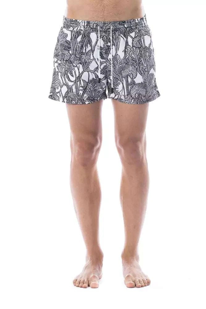 Roberto Cavalli Sport Men's Black Polyester Swim Trunks
