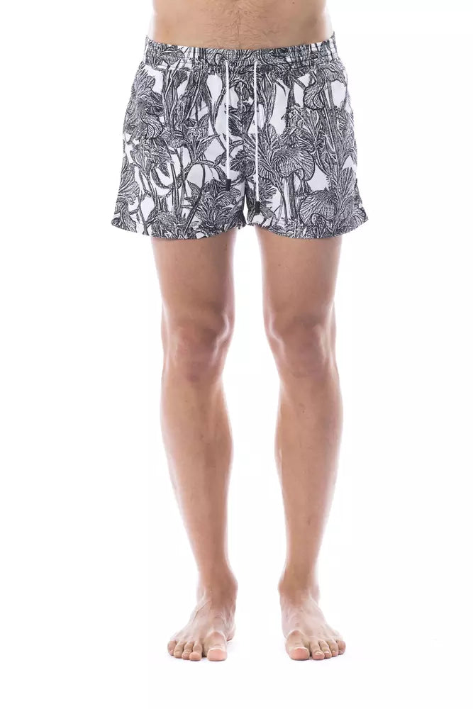 Roberto Cavalli Sport Men's Black Polyester Swim Trunks