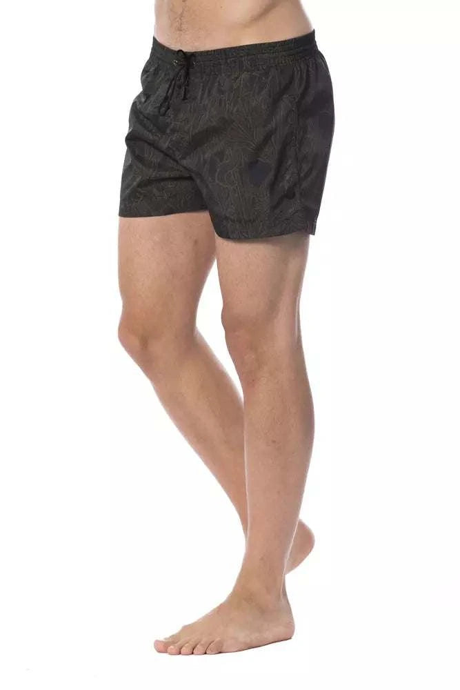 Men's Roberto Cavalli Sport Polyester Swimwear in an Army Look
