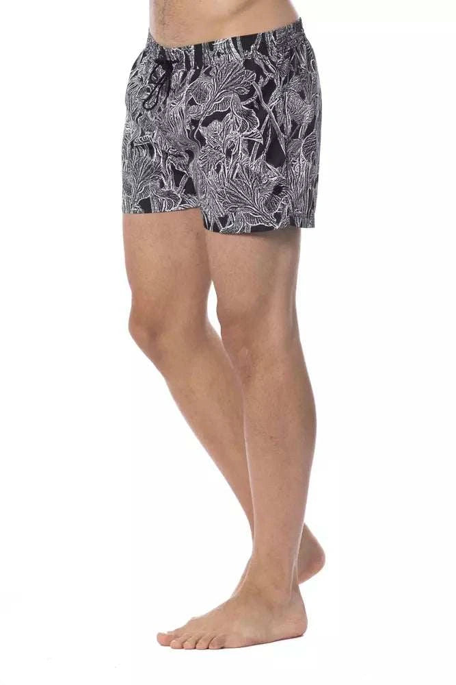Roberto Cavalli Sport Men's Black Polyester Swim Trunks