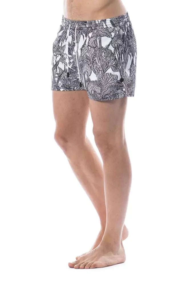 Roberto Cavalli Sport Schwarze Polyester-Badehose für Herren