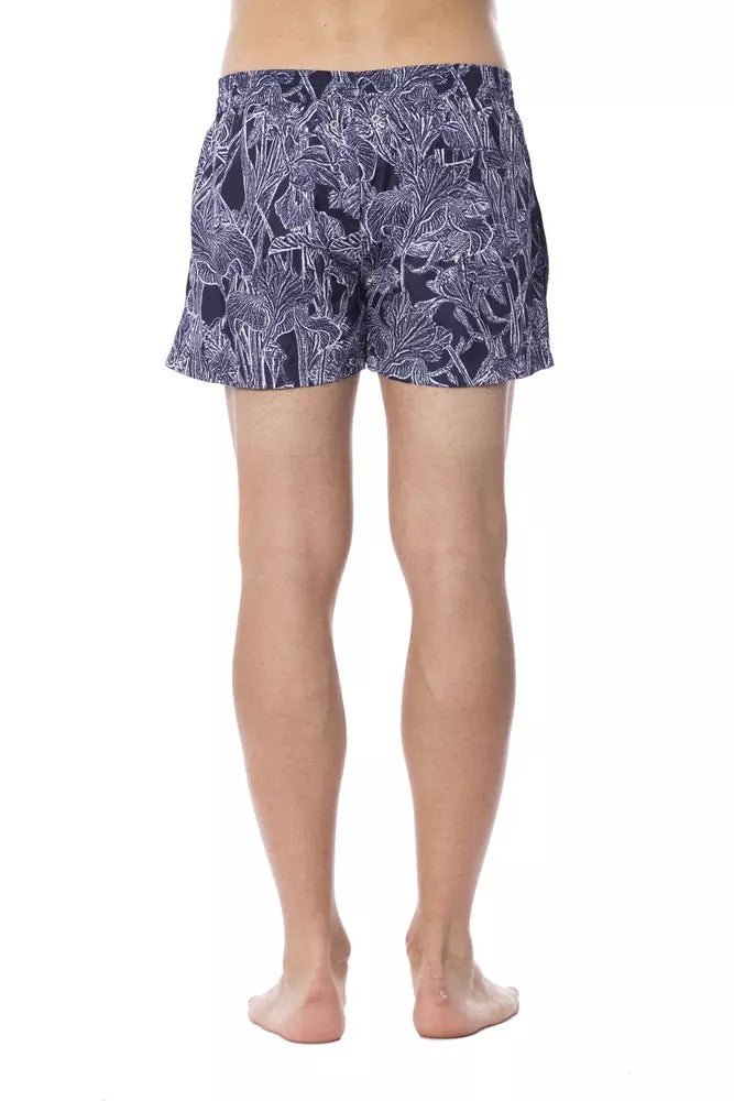 Roberto Cavalli Sport Men's Blue Polyester Swim Shorts