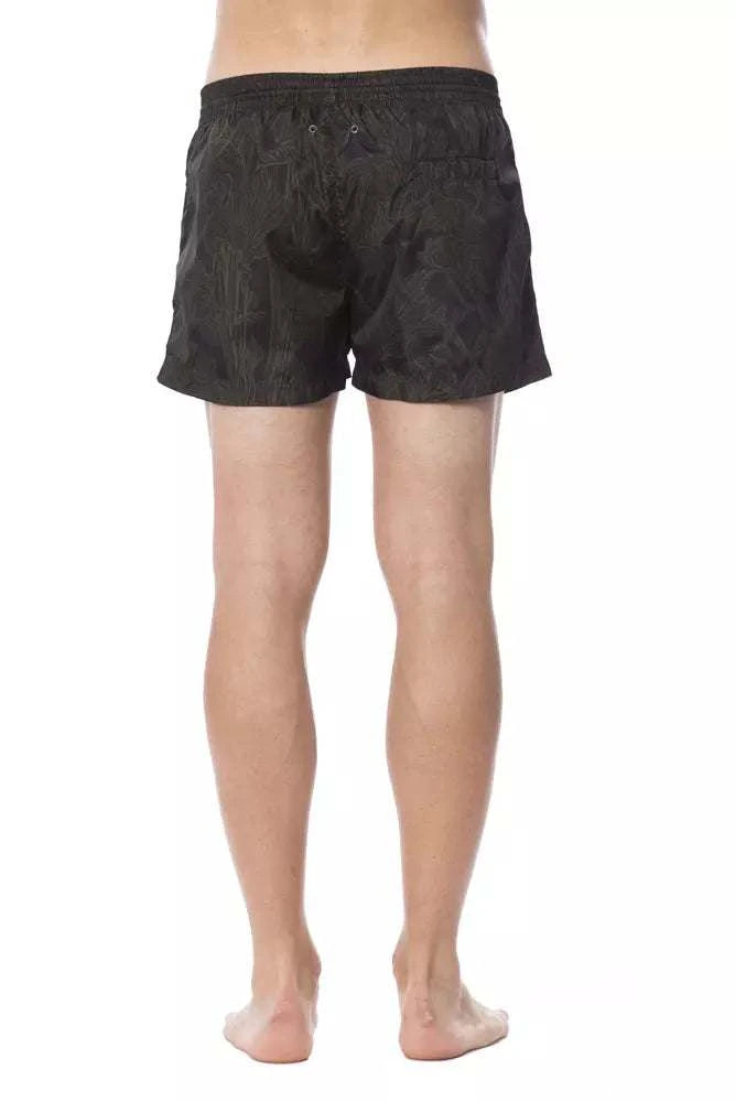 Men's Roberto Cavalli Sport Polyester Swimwear in an Army Look