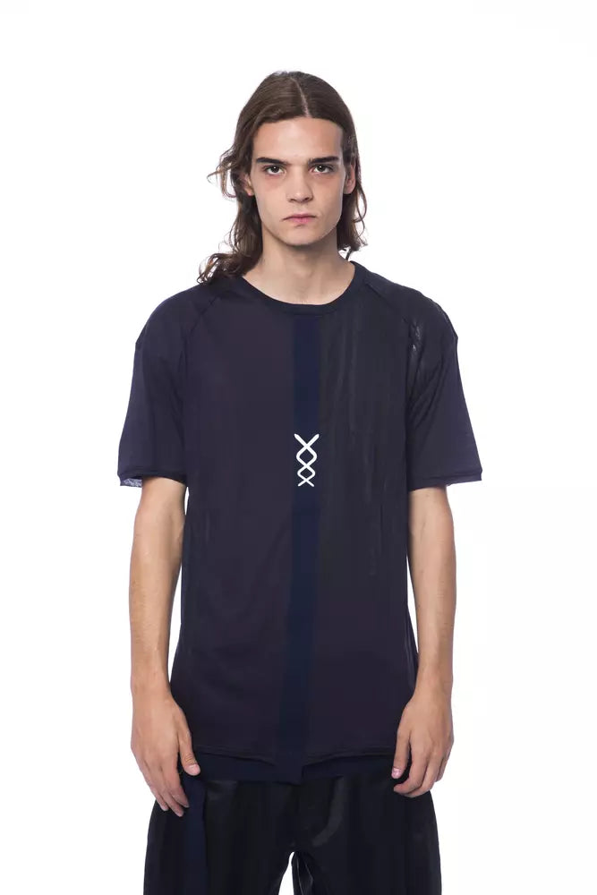 Nicolo Tonetto blaues Baumwoll-T-Shirt für Herren