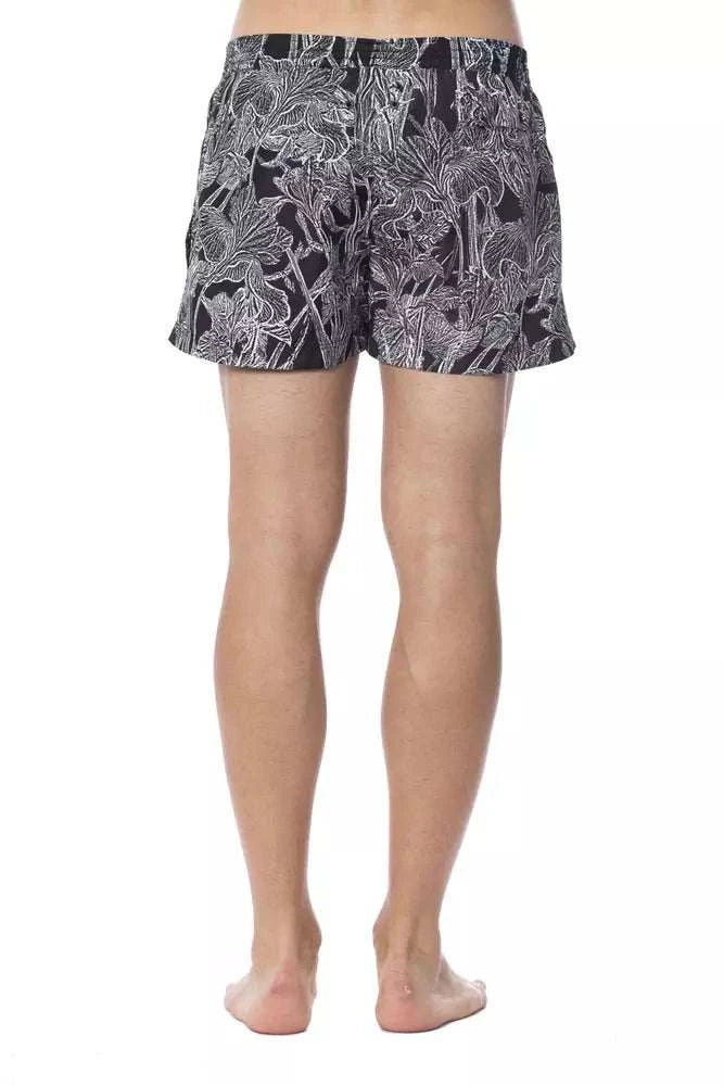 Roberto Cavalli Sport Men's Black Polyester Swim Trunks