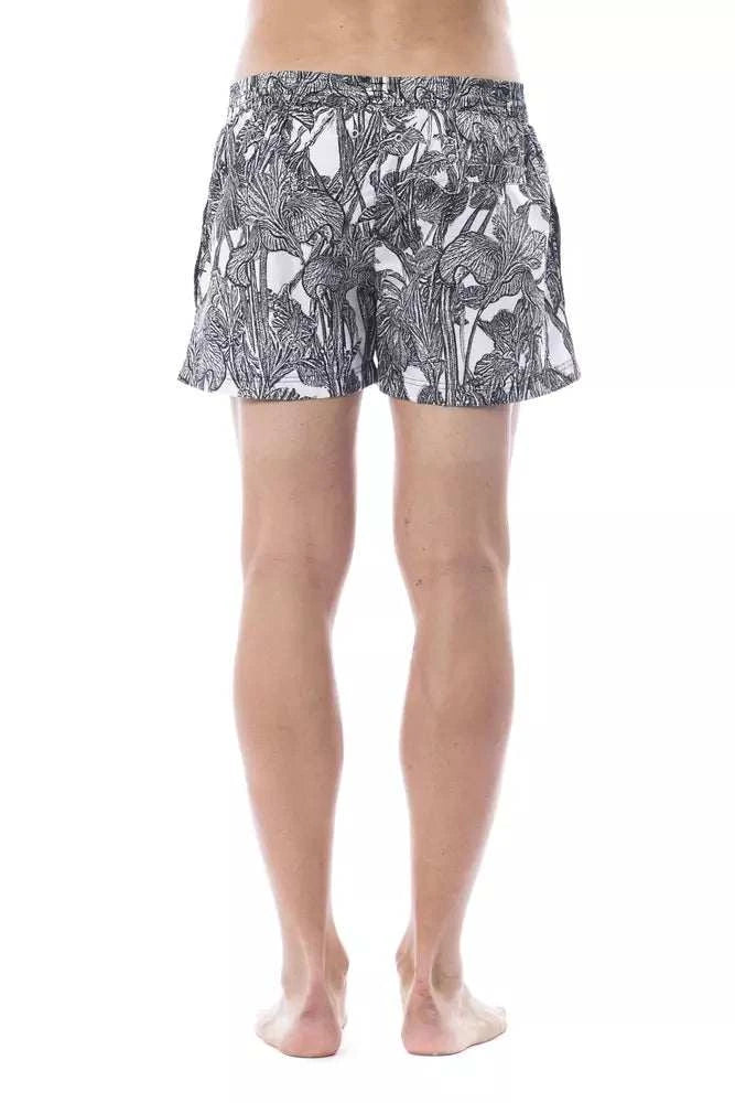 Roberto Cavalli Sport Men's Black Polyester Swim Trunks