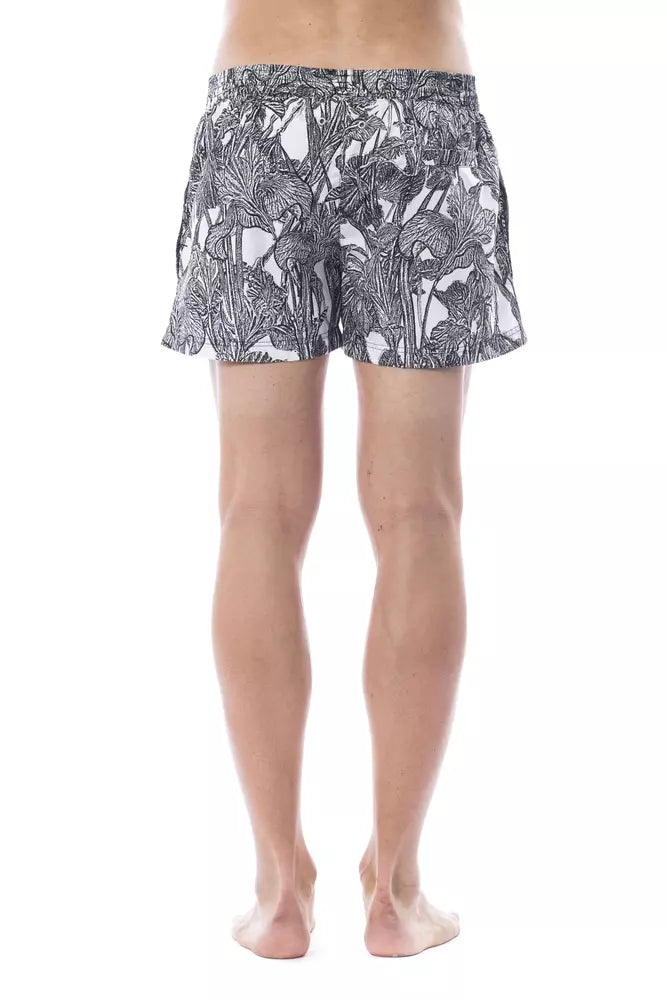 Roberto Cavalli Sport Men's Black Polyester Swim Trunks