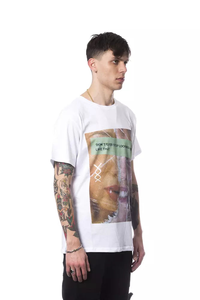 Nicolo Tonetto Herren-T-Shirt aus weißer Baumwolle