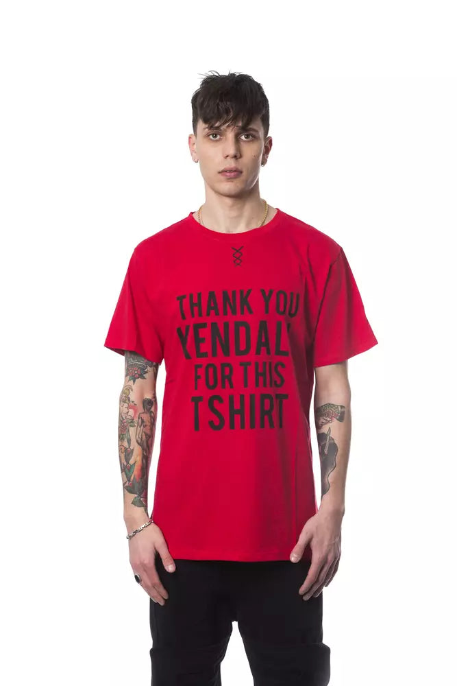 Nicolo Tonetto Rotes Baumwoll-T-Shirt für Herren