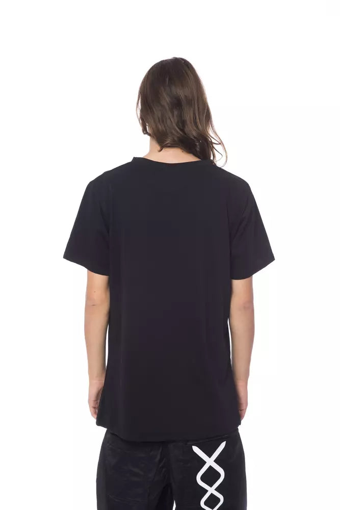 Nicolo Tonetto Herren-T-Shirt aus schwarzer Baumwolle