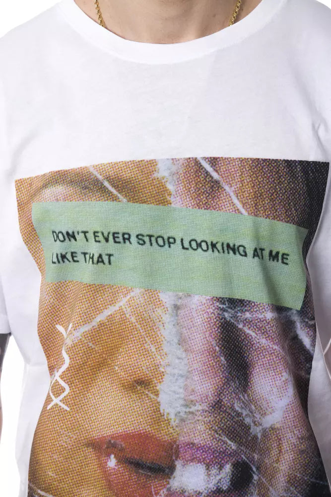 Nicolo Tonetto Herren-T-Shirt aus weißer Baumwolle