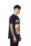 Nicolo Tonetto Herren T-Shirt aus schwarzer Baumwolle
