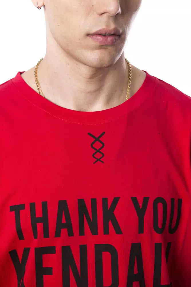 Nicolo Tonetto Rotes Baumwoll-T-Shirt für Herren