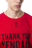 Nicolo Tonetto Rotes Baumwoll-T-Shirt für Herren
