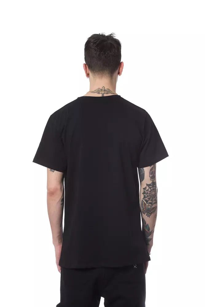 Nicolo Tonetto Herren T-Shirt aus schwarzer Baumwolle