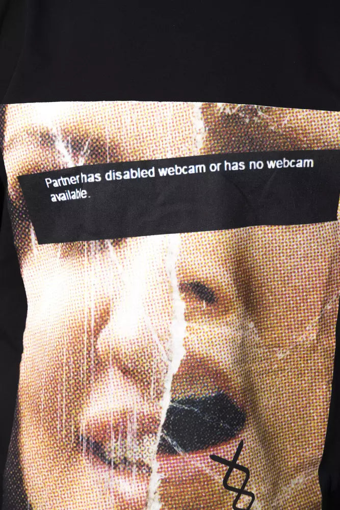 Nicolo Tonetto Herren T-Shirt aus schwarzer Baumwolle
