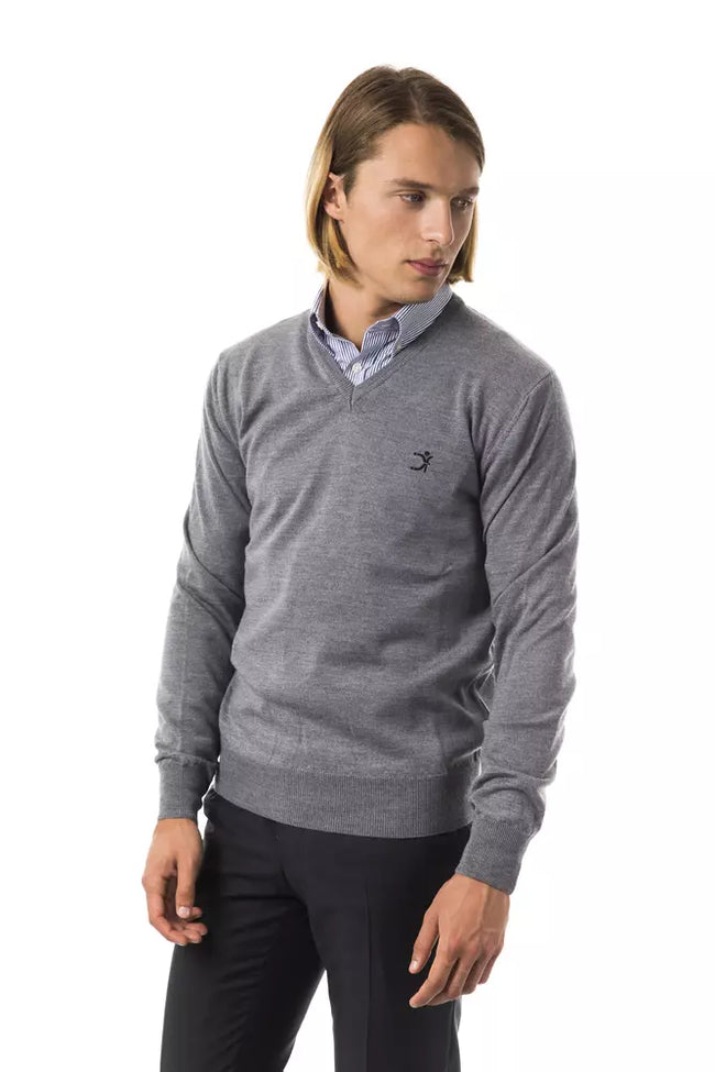Uominitaliani Herren Pullover aus Merinowolle Grau