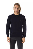 Uominitaliani Blauer Herrenpullover aus Merinowolle