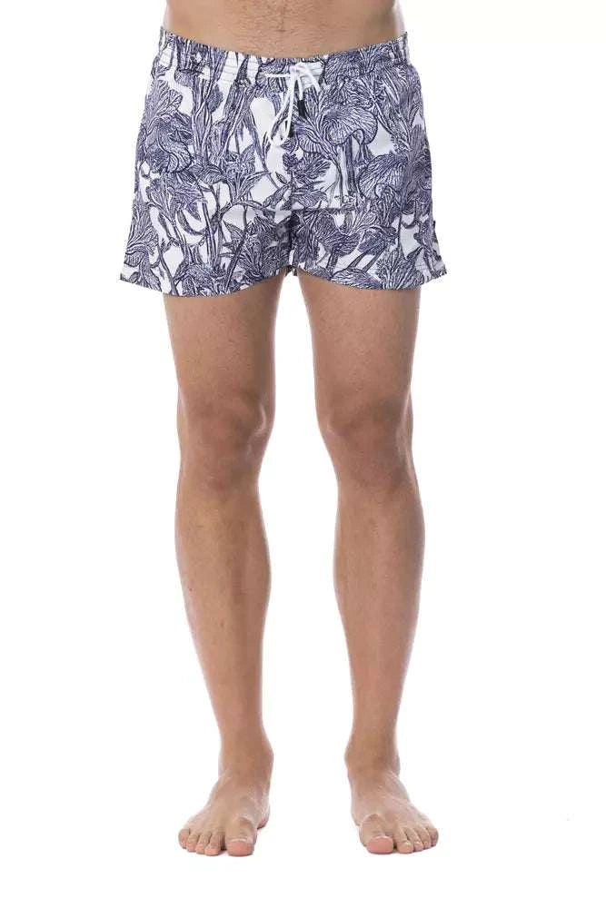 Roberto Cavalli Sport Light Blue Bikkembergs Men's Polyester Swim Trunks