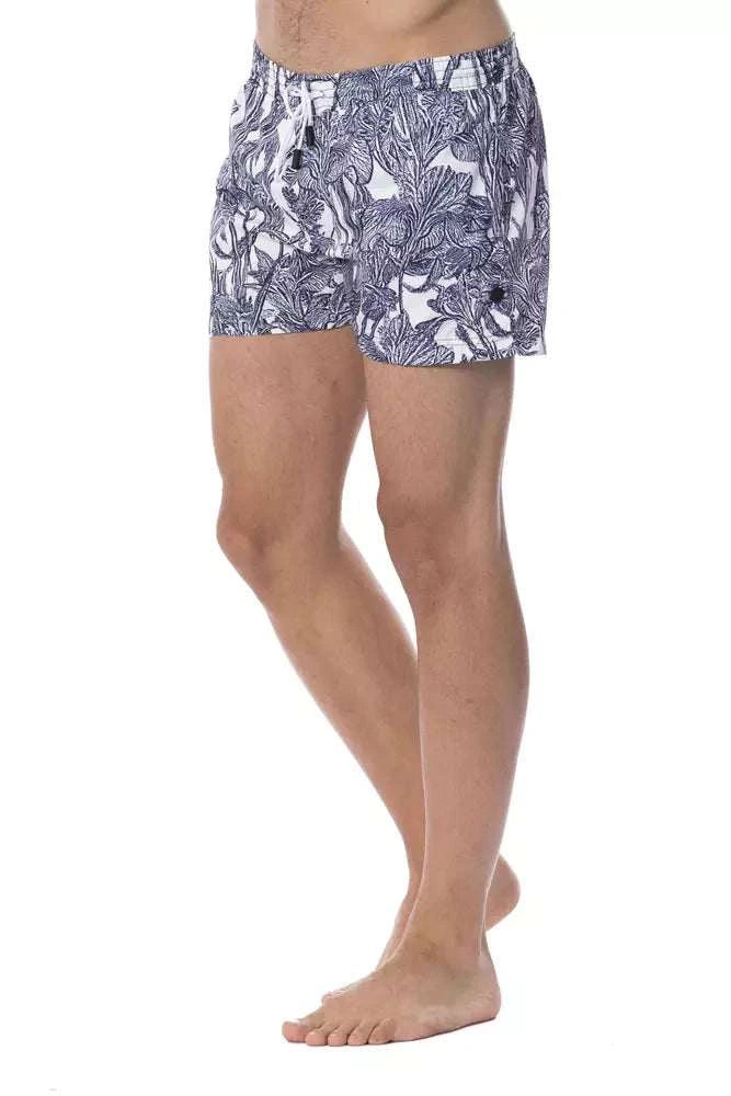 Roberto Cavalli Sport Light Blue Bikkembergs Men's Polyester Swim Trunks