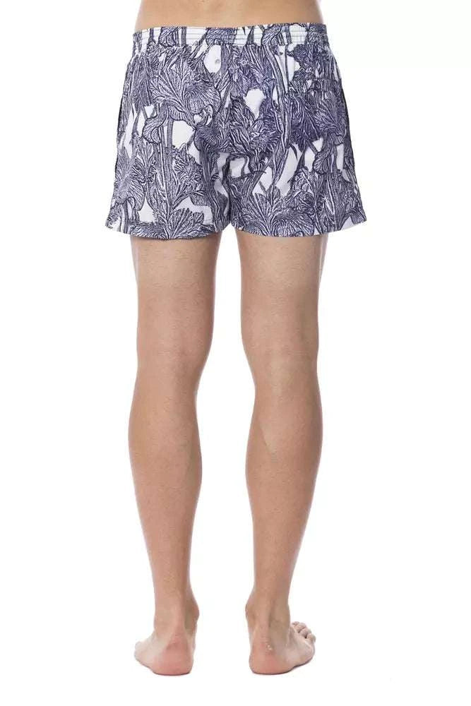Roberto Cavalli Sport Light Blue Bikkembergs Men's Polyester Swim Trunks