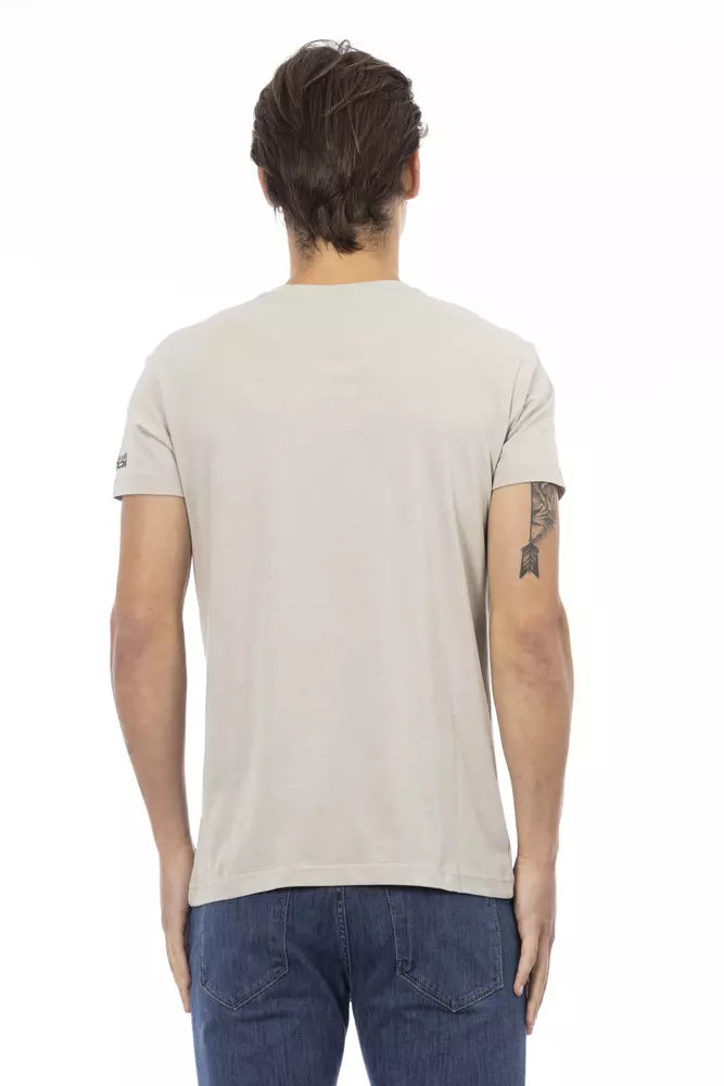 Trussardi Action Herren T-Shirt aus beigefarbener Baumwolle