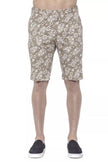 Beigefarbene Baumwoll-Bermuda-Shorts für Herren von PT Torino mit Hakenverschluss und Taschen