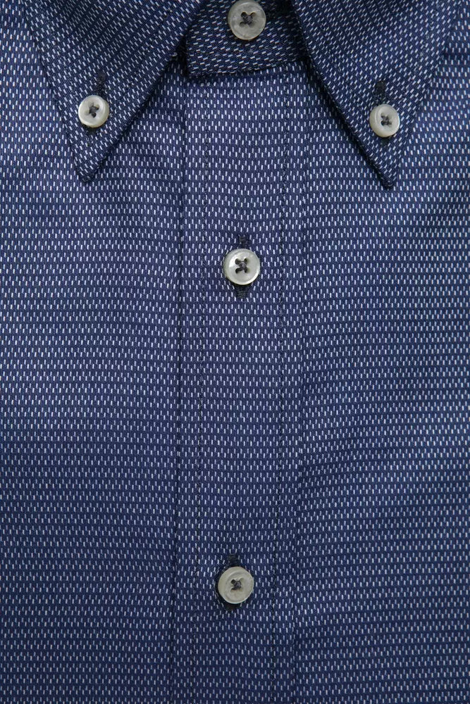 Robert Friedman Herrenhemd aus blauer Baumwolle