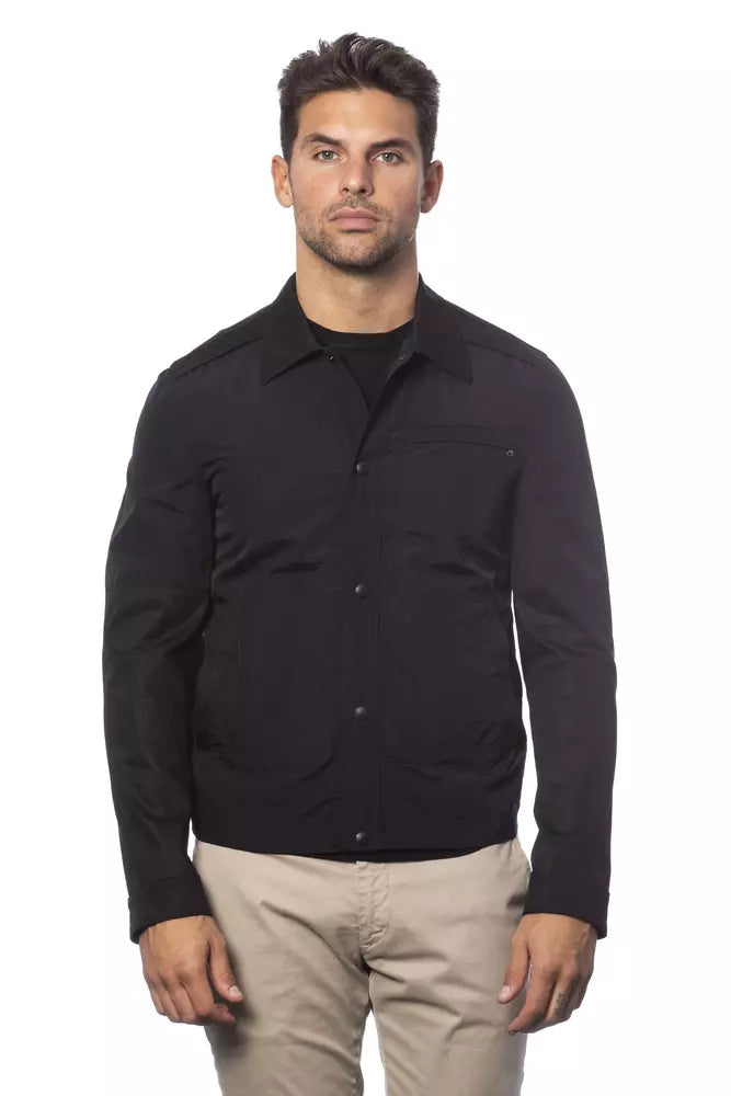 Verri Schwarze Baumwoll-Bomberjacke für Herren