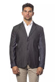 Verri Grauer Einreiher-Baumwoll-Blazer für Herren