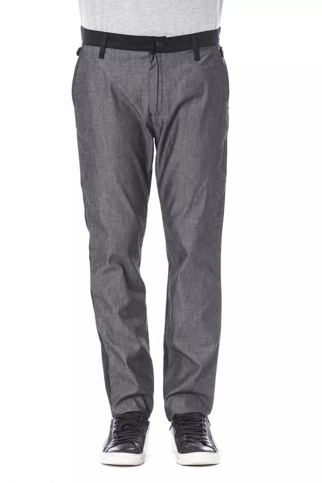 Verri Black Cotton Trousers for Men
