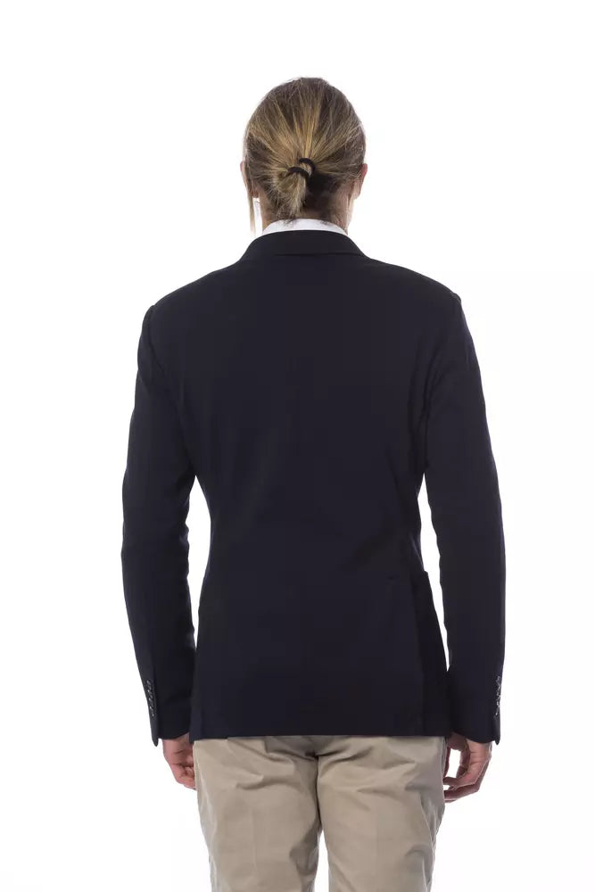 Verri Blauer Viskose-Herrenblazer