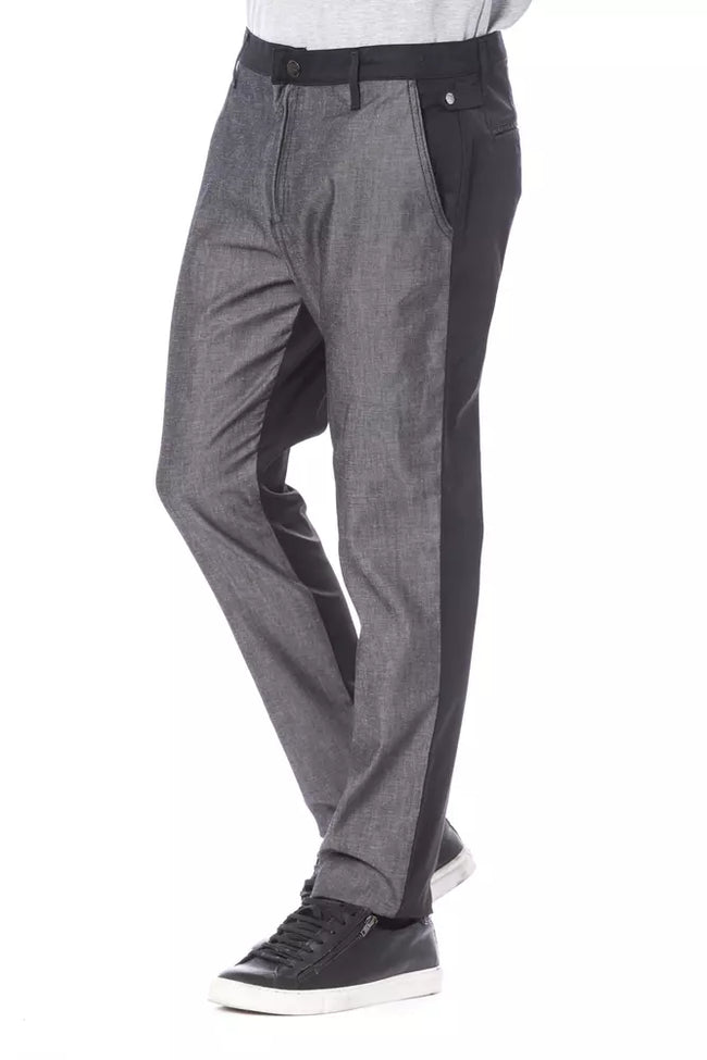 Verri Black Cotton Trousers for Men
