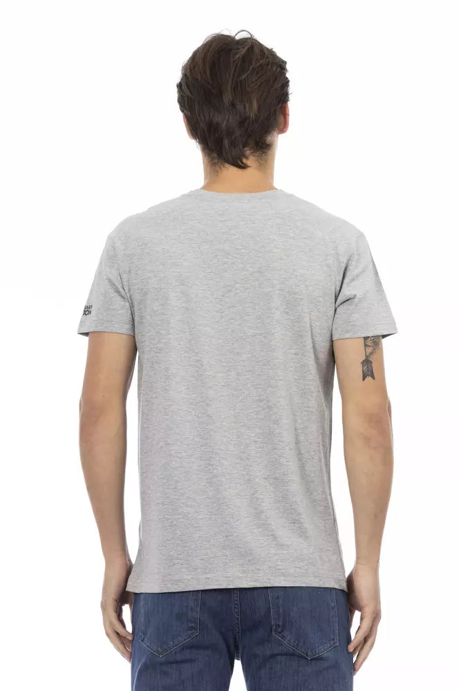 Trussardi Action Herren T-Shirt aus grauer Baumwolle