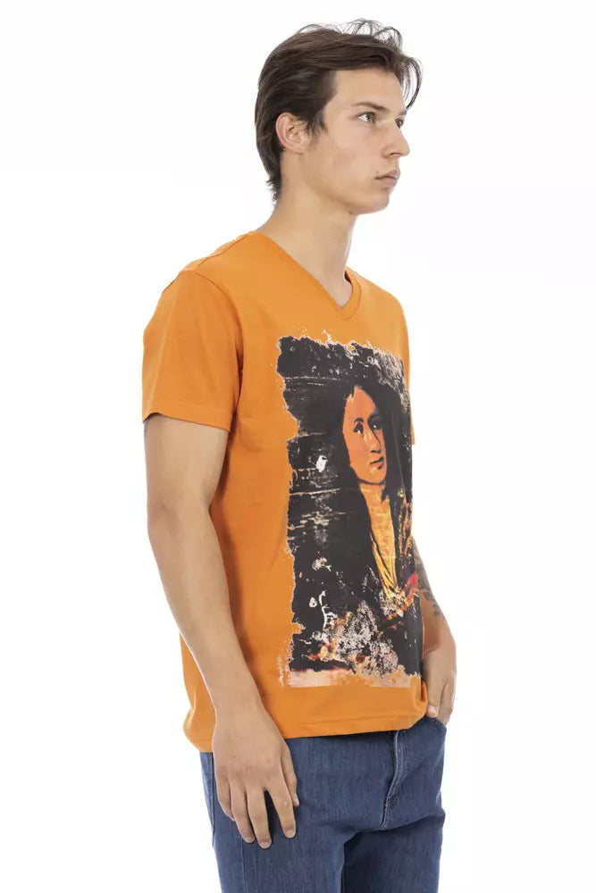 Trussardi Action Oranges Baumwoll-T-Shirt für Herren