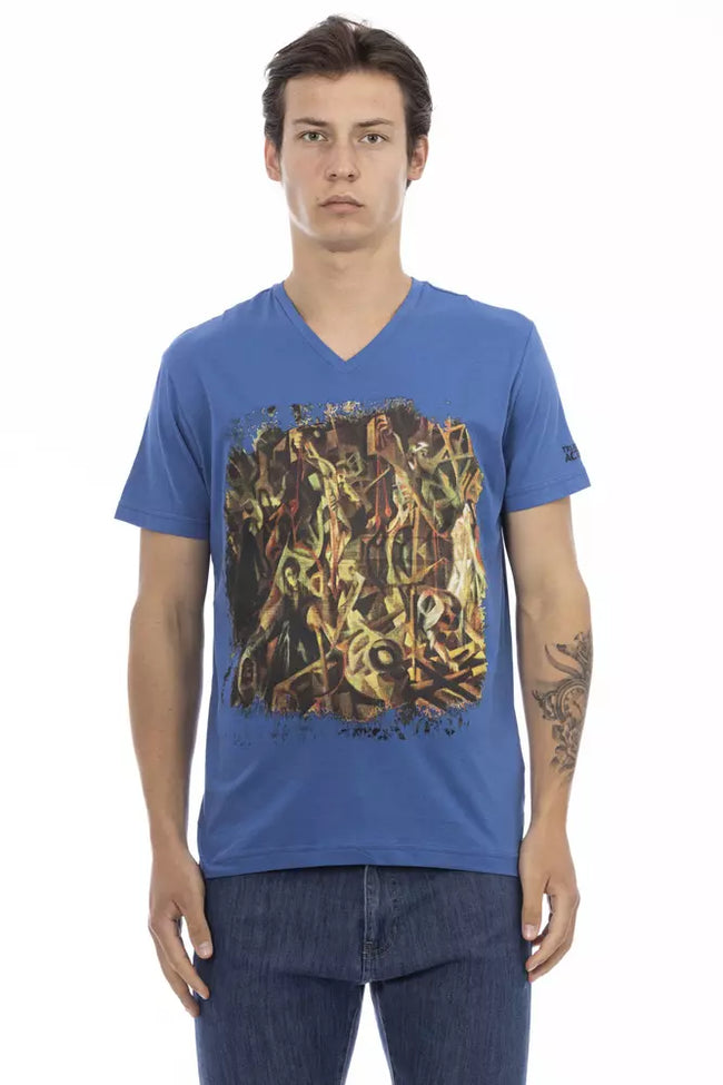Trussardi Action Herren T-Shirt aus blauer Baumwolle