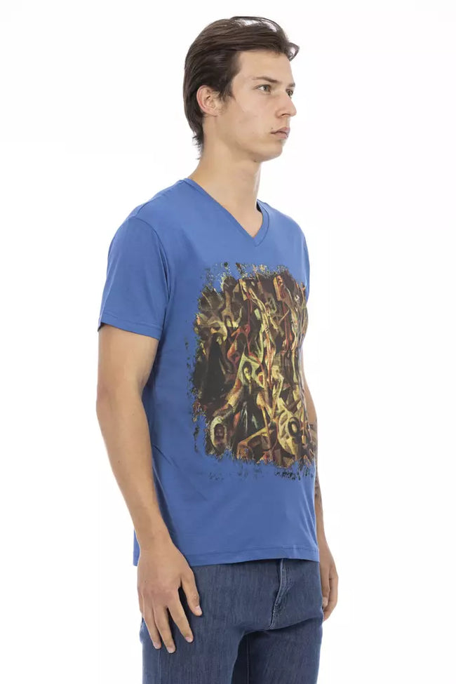 Trussardi Action Herren T-Shirt aus blauer Baumwolle
