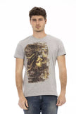Trussardi Action Herren-T-Shirt aus grauer Baumwolle