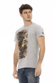 Trussardi Action Herren-T-Shirt aus grauer Baumwolle