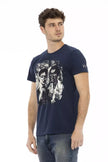 Trussardi Action Herren-T-Shirt aus blauer Baumwolle
